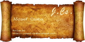 József Csaba névjegykártya