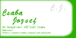 csaba jozsef business card